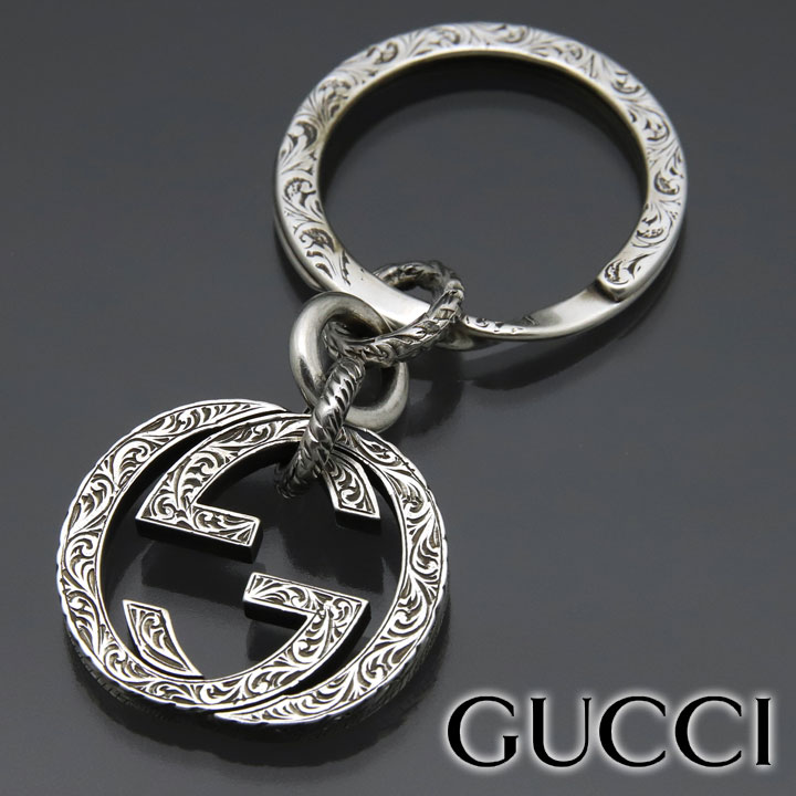 楽天市場】グッチ キーリング GUCCI キーホルダー シルバー