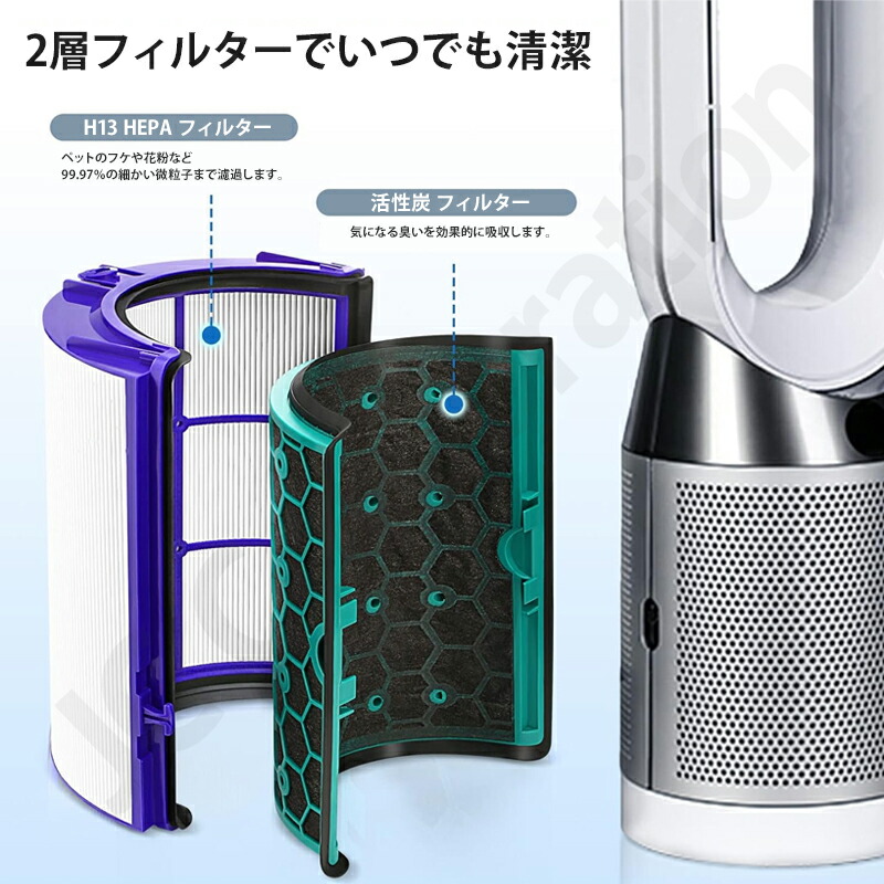 楽天市場】iieco ダイソン 空気清浄機 交換フィルター TP04 DP04 TP05