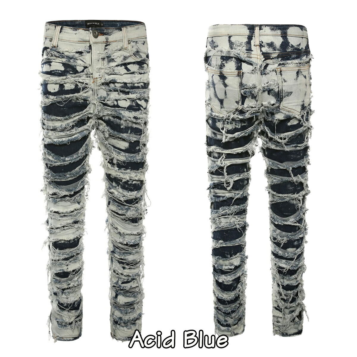 楽天市場】HESNTLS ジーンズ デニム Knife Distressed Denim ミッド