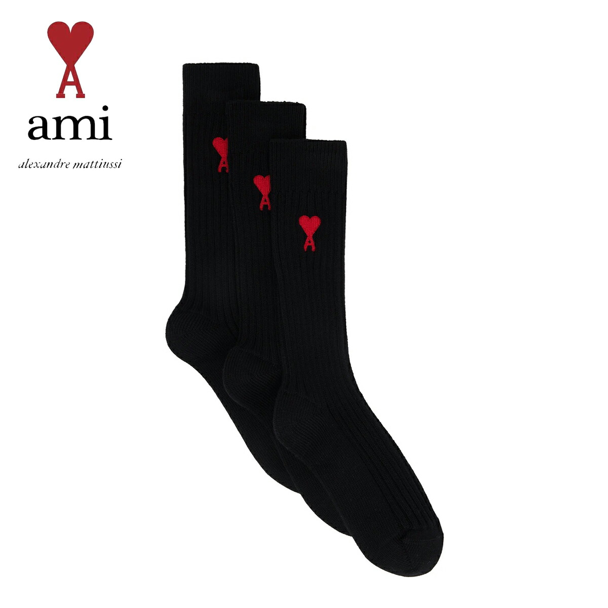 楽天市場】AMI Paris ソックス アミ パリス AMI ALEXANDRE MATTIUSSI 3