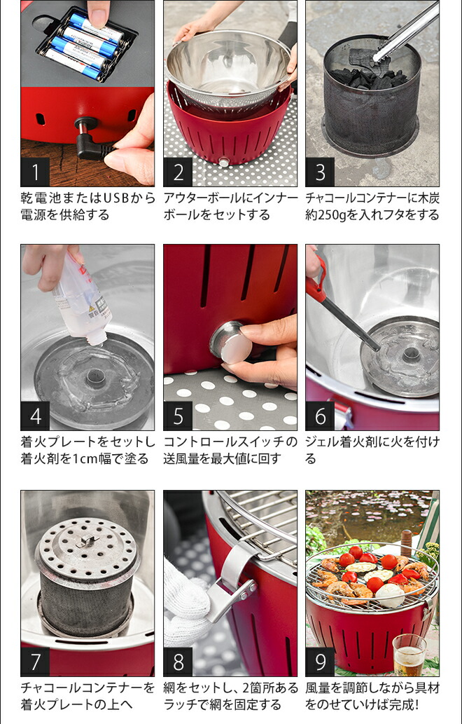 楽天市場】ロータスグリル レギュラーサイズ 無煙 炭火 バーベキュー