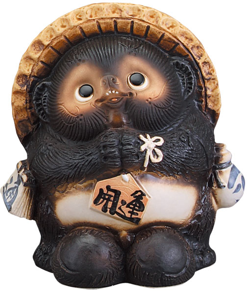 楽天市場】【10%OFF】風水お願い狸 (黒) 開運お願いたぬき (黒) 信楽焼