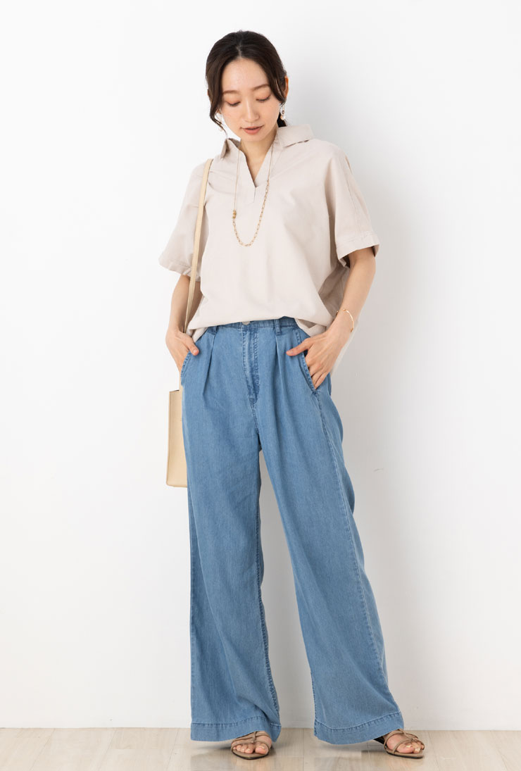 楽天市場】＼エントリー10倍／サマー デニム パンツ テンセル 涼しい