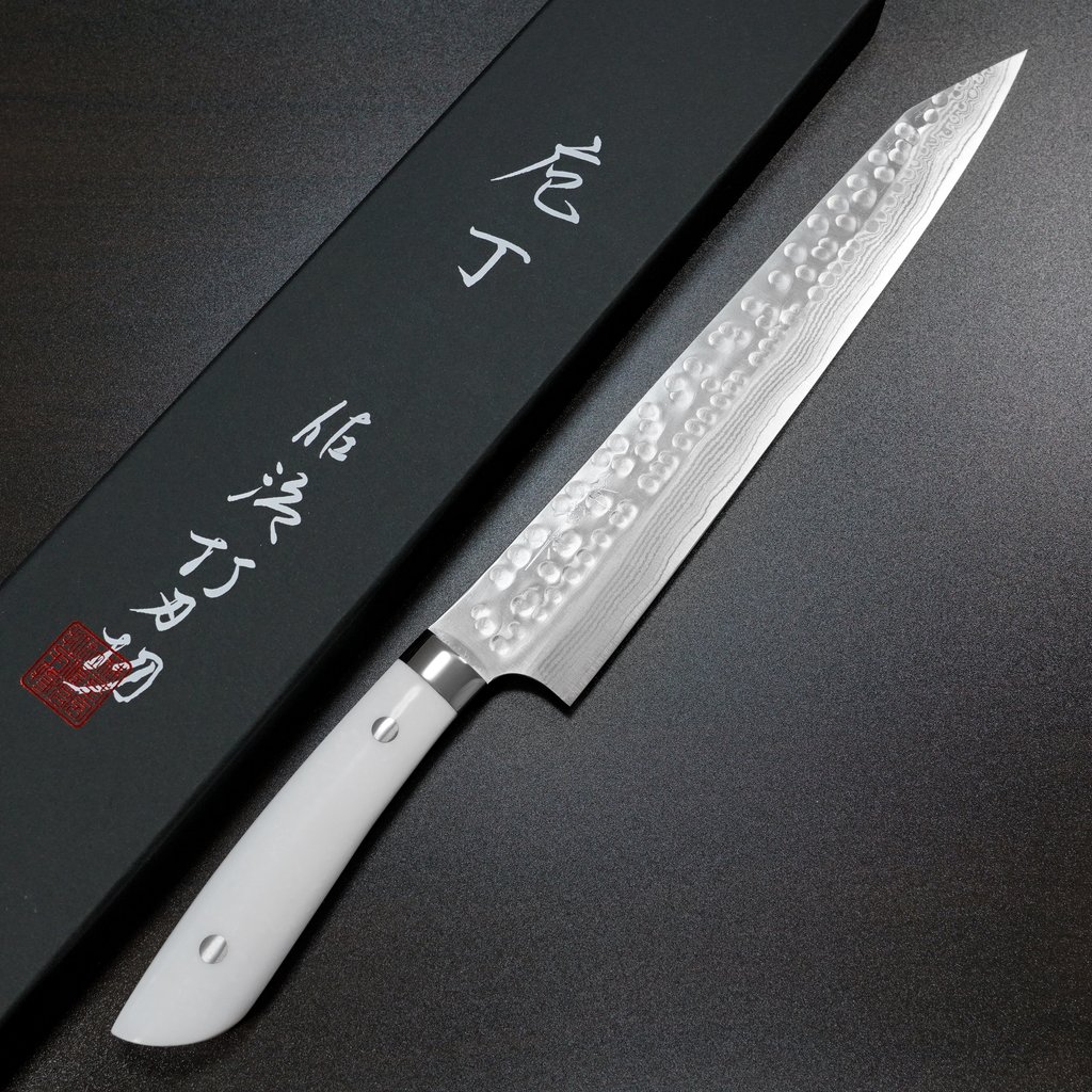 楽天市場】【楽天1位】包丁 筋引 筋引き 270mm 佐治打刃物 槌目 SRS13