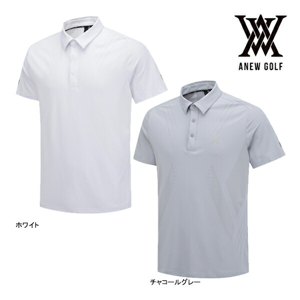 ANEW GOLF アニュー ゴルフ 半袖 ストレッチ ポロシャツ M カーキ ANEW