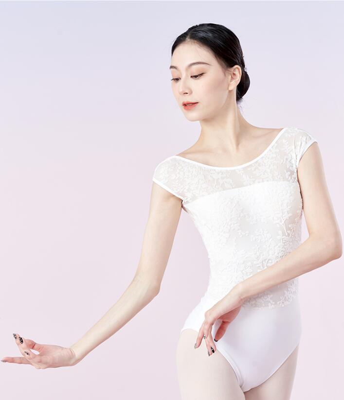 楽天市場】バレエ レオタード 大人 ベルベット レース 繊細な花柄刺繍