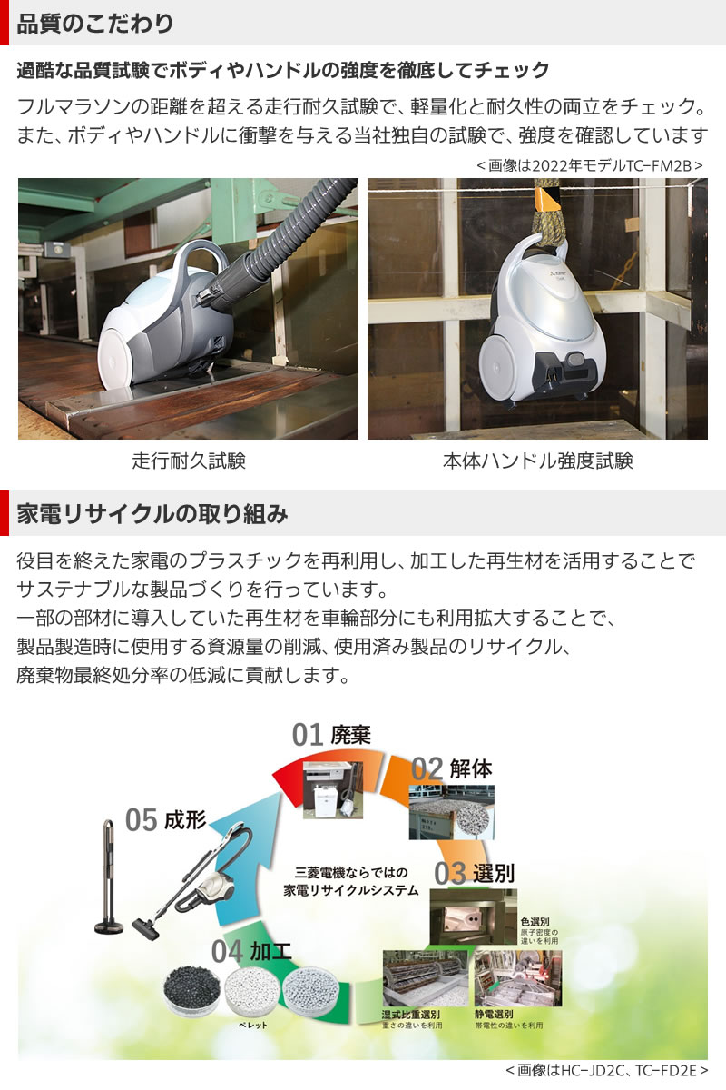 楽天市場】三菱電機 掃除機 Be-K（ビケイ） TC-FM2E-S 紙パック式 日本