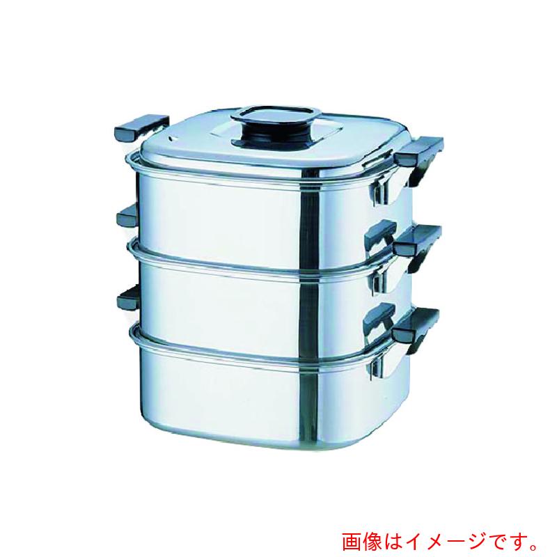 楽天市場】角型 蒸し器 2段 27cmの通販