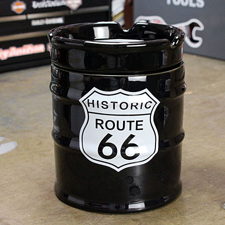 楽天市場】ルート66 灰皿 おしゃれ 陶器製 面白い ドラム缶 ROUTE66
