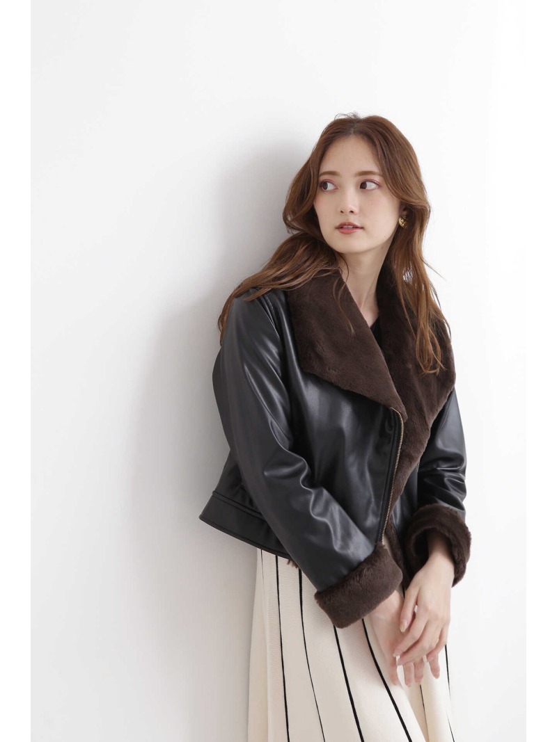 楽天市場】【SALE／50%OFF】フェイクレザーライダース JILL by JILL