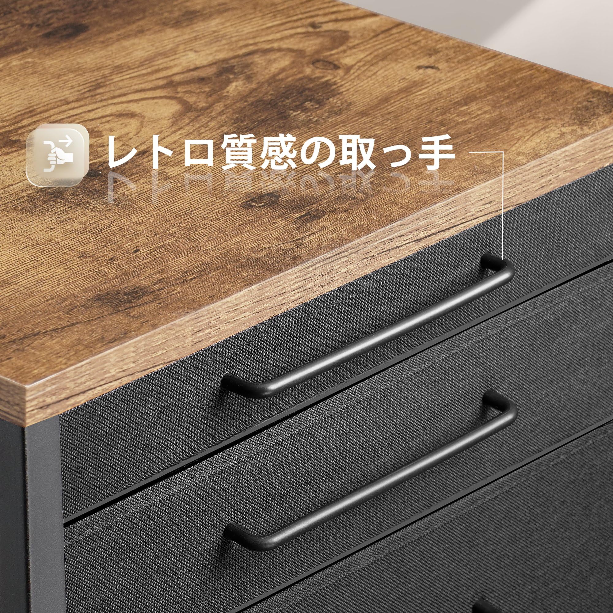 楽天市場】【@0円OFF/】サイドキャビネット デスクワゴン 布製 袖机