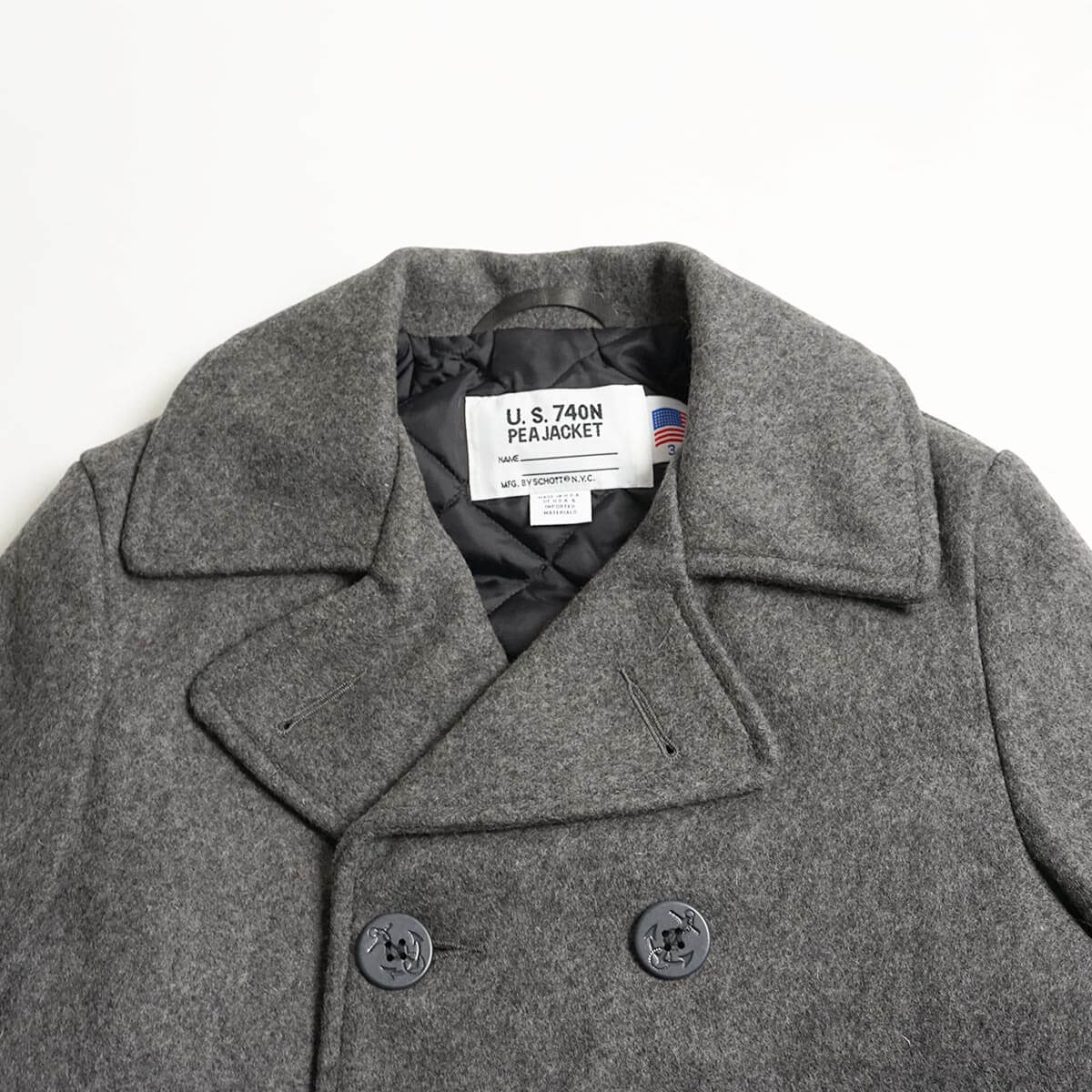 楽天市場】ショット SCHOTT 740 メンズ ウール ダブル ピーコート