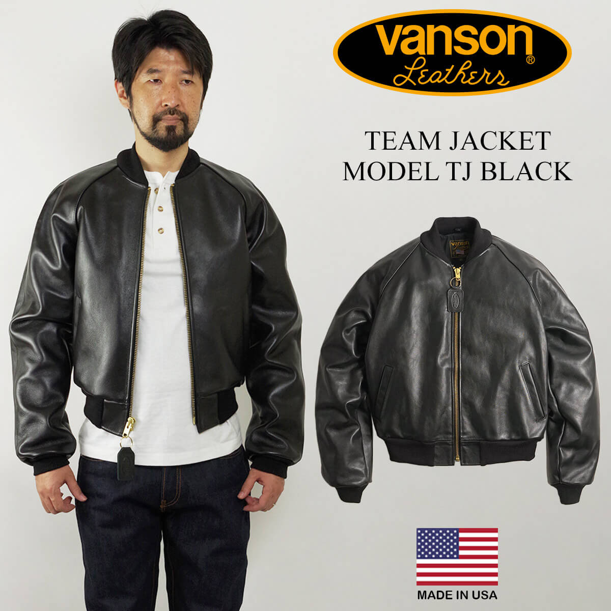 楽天市場】バンソン VANSON TJ チームジャケット ブラック ｜ アメリカ