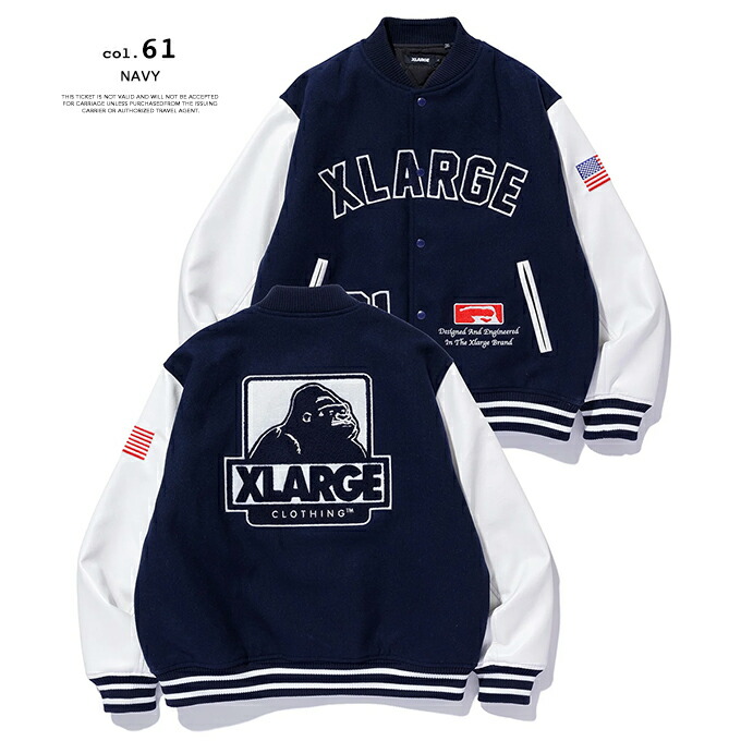 楽天市場】【 XLARGE エクストララージ 】 OG LOGO VARSITY JACKET OG