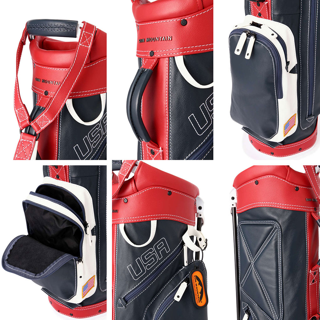 楽天市場】サンマウンテン LEATHER スタンド式 キャディバッグ 9型 267