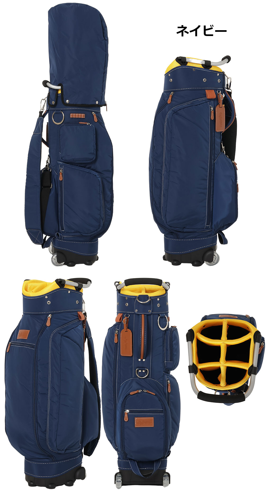 楽天市場】ゴルフバック キャディバック OOWLS キャスター付きキャディ