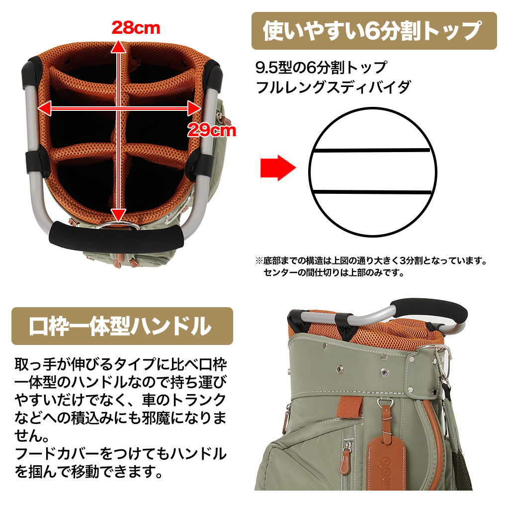 楽天市場】ゴルフバック キャディバック OOWLS キャスター付きキャディ