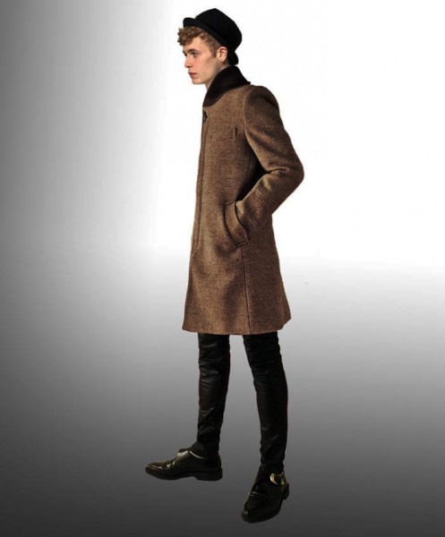 チェスターコートロカビリー ツイード ショールカラー ファラオコート