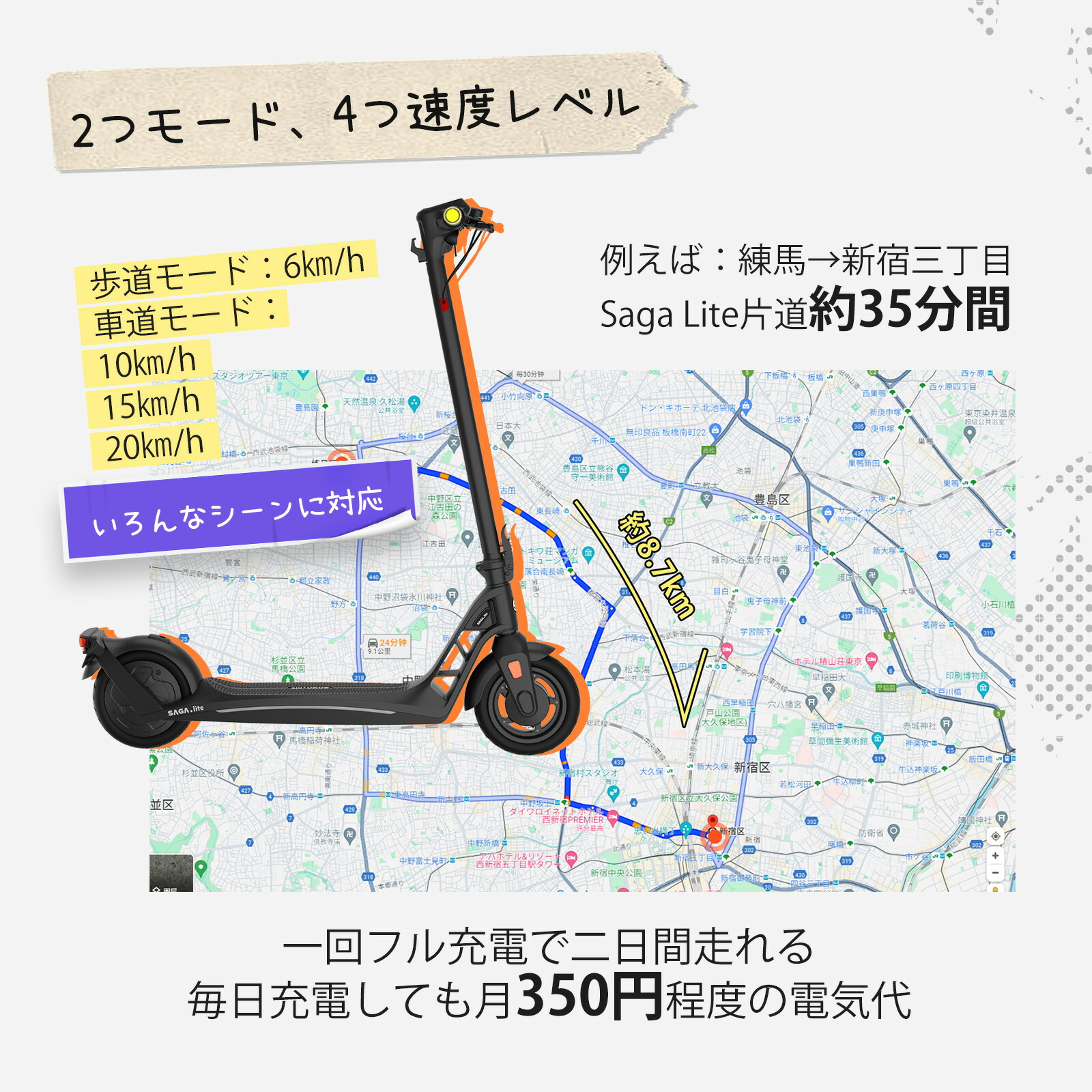 楽天市場】【マラソン限定☆15％OFF】特定小型原付電動キックボード