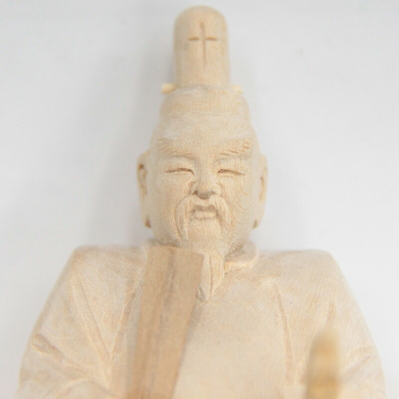 楽天市場】天神様人形 木箱飾り 木彫り楠 彫刻 菅原道真公 幅11cm