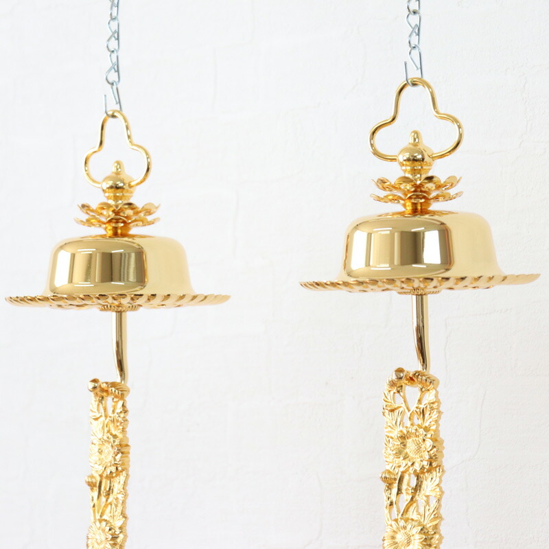 楽天市場】【輪灯】 真鍮 上御所菊輪灯 長鍵（1対） 金メッキ 輪灯径