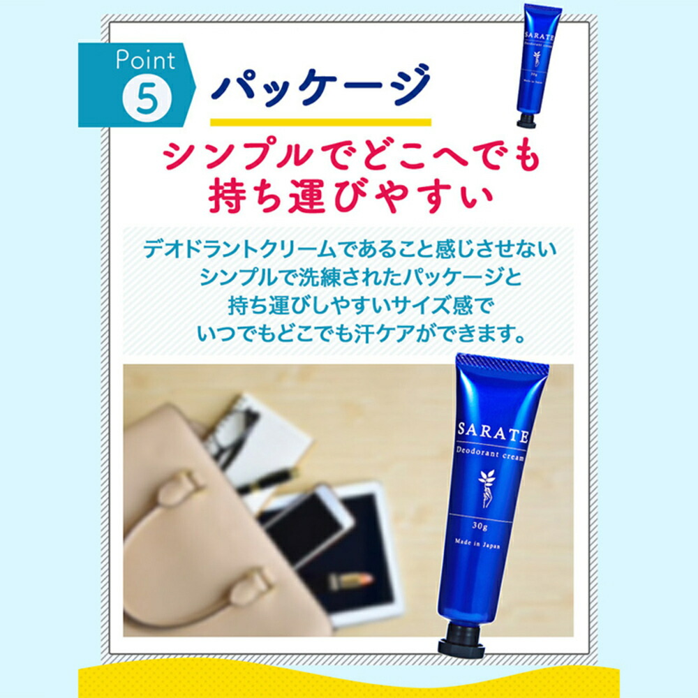 楽天市場】デオドラント クリーム 医薬部外品 手汗クリーム SARATE