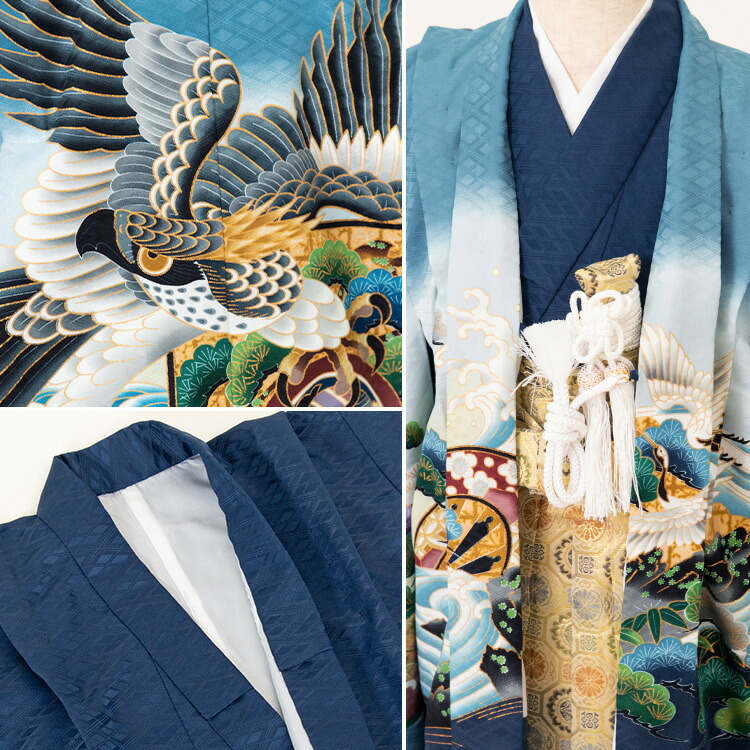 楽天市場】【レンタル】七五三 着物 5歳 羽織袴セット 男の子 15点フル