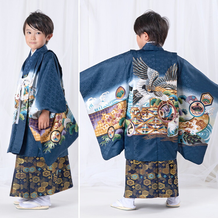 楽天市場】【レンタル】七五三 着物 5歳 羽織袴セット 男の子 15点フル