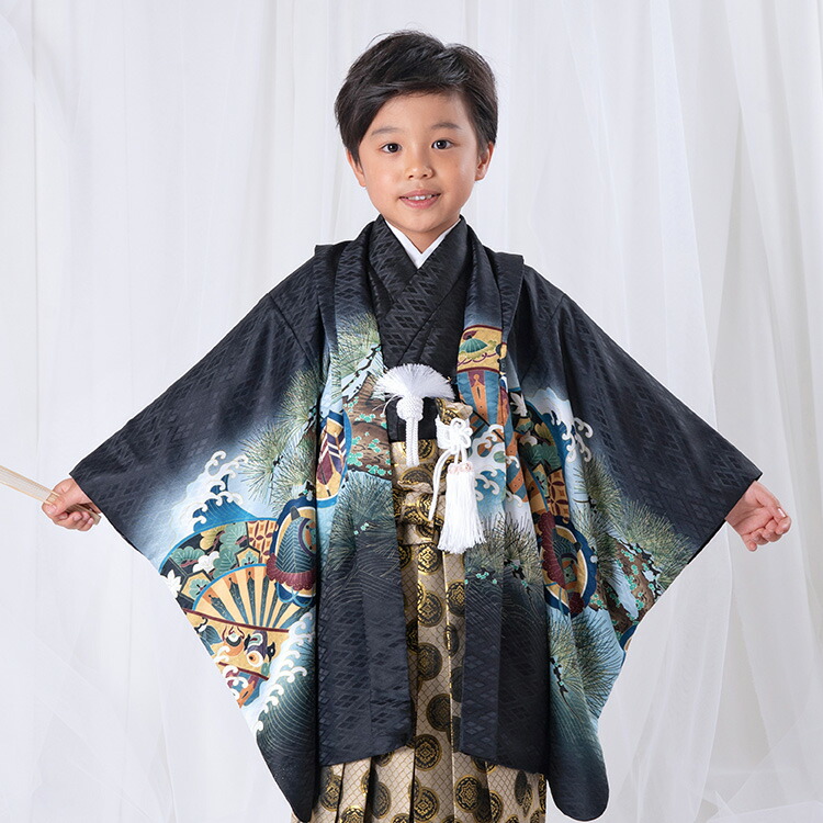 楽天市場】【レンタル】七五三 着物 5歳 羽織袴セット 男の子 12点フル