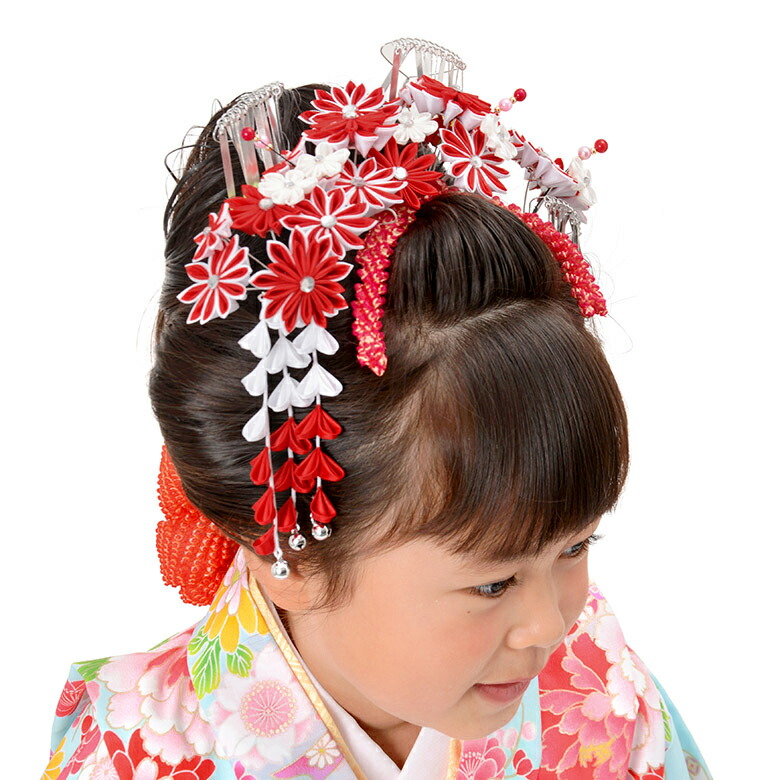 楽天市場】七五三 髪飾り 日本髪 勝山かんざしセット 7歳 七歳 7才 七