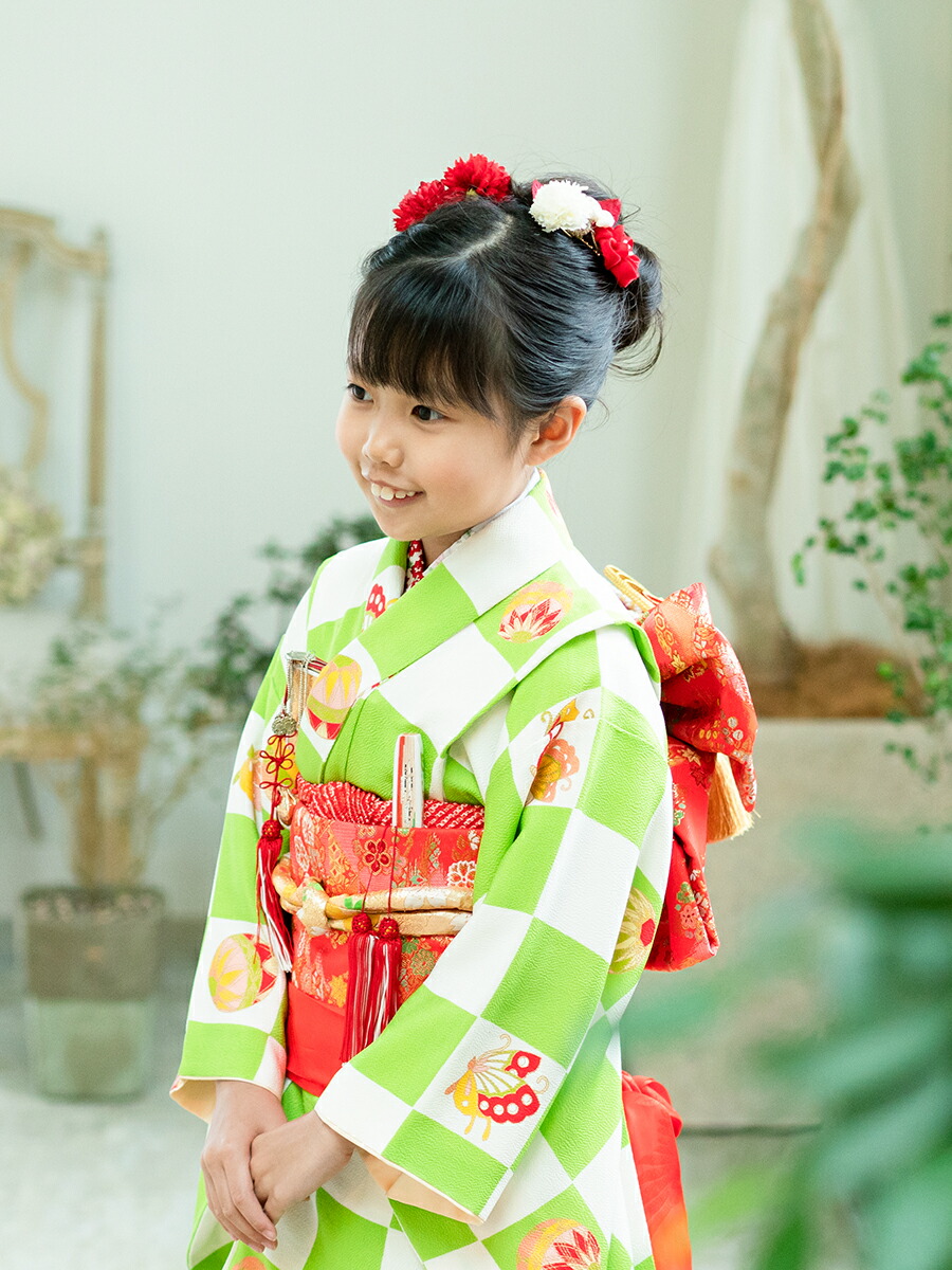 楽天市場】【レンタル】【七五三レンタル】 七五三 女の子 着物セット