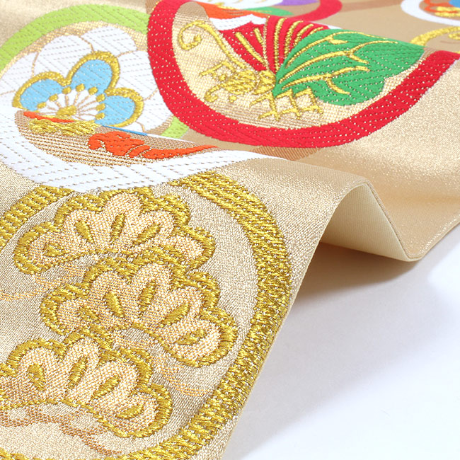 miki◎ 503ag60◎西陣織 七五三 7歳 全通袋帯 ハーフ miki◎ 503ag60