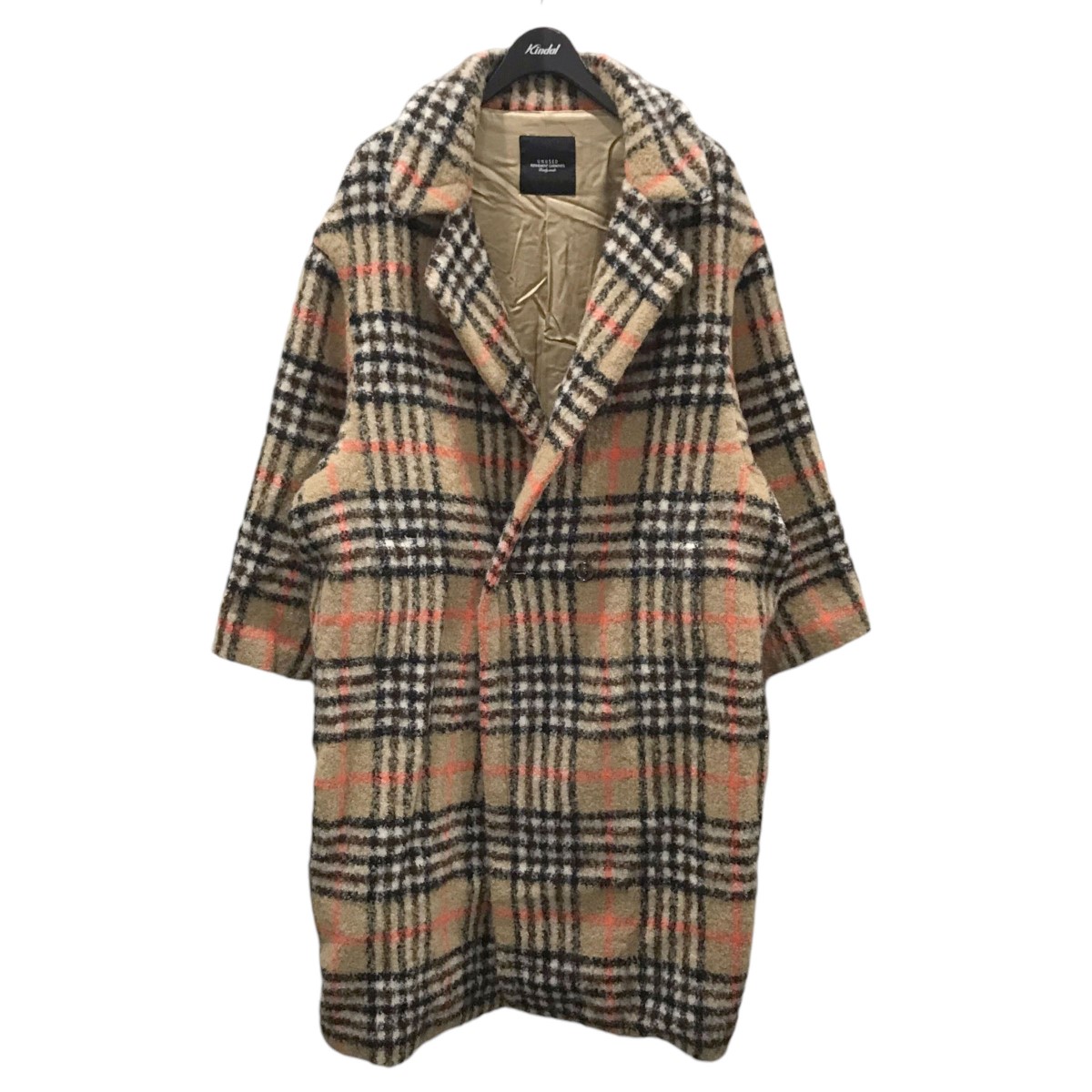 楽天市場】【中古】UNUSEDチェック柄コート Check coat US1462
