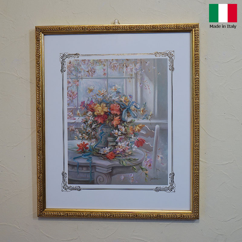 楽天市場】絵画 インテリア 額入り イタリア製 フラワー プランター