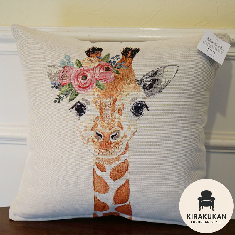 楽天市場】クッションカバー 45×45cm おしゃれ シフォン・キリン
