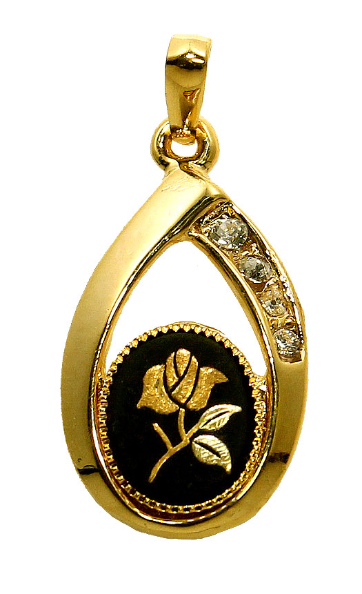 楽天市場】ペンダント バラ P-04 ネックレス 肥後象嵌 伝統工芸品 日本