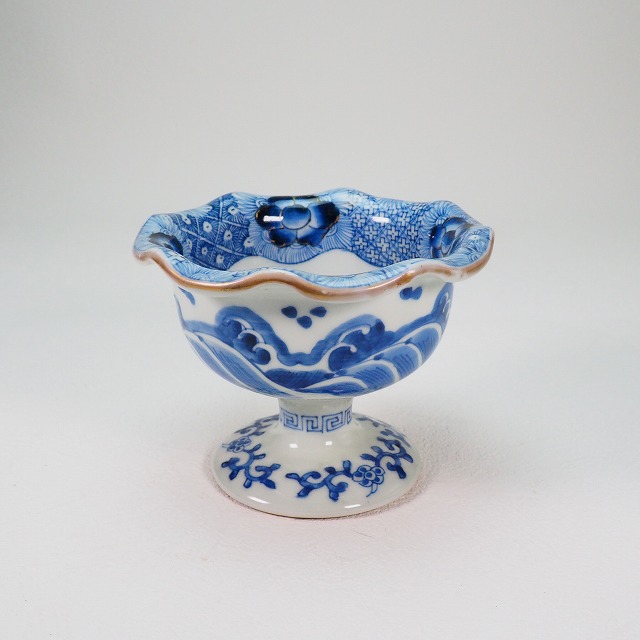 楽天市場】花蝶文様 盃洗 0089江戸時代 伊万里 色絵 金彩 手描き酒器