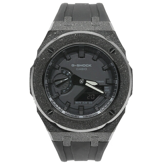 G-SHOCK カーボンブラック ラバーベルト クロノグラフG-SHOCK カーボン