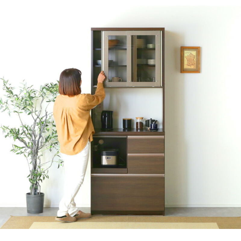 楽天市場】7%クーポン23日まで☆ 80cm レンジ台 食器棚 800レンジ