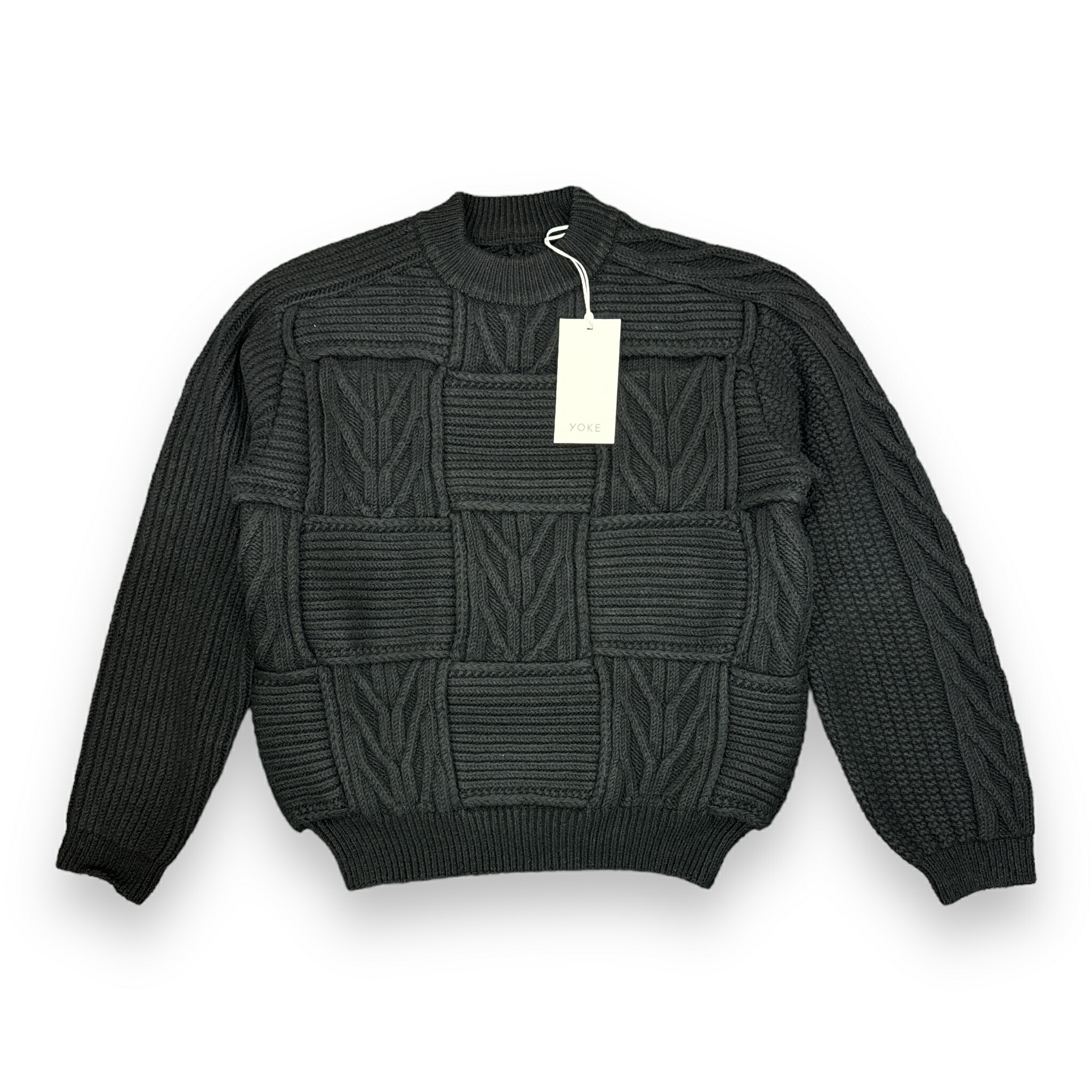 楽天市場】ヨーク・YOKE 21AW CROSSING CABLE CREW NECK KNIT 状態SS