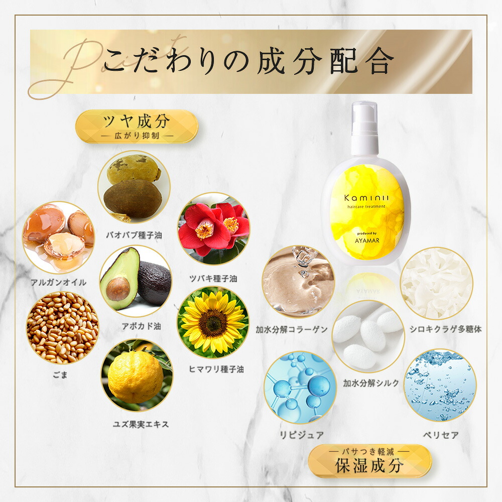 楽天市場】＼10%OFFクーポン配布中／ 【 Kaminii 】 ヘアミルク