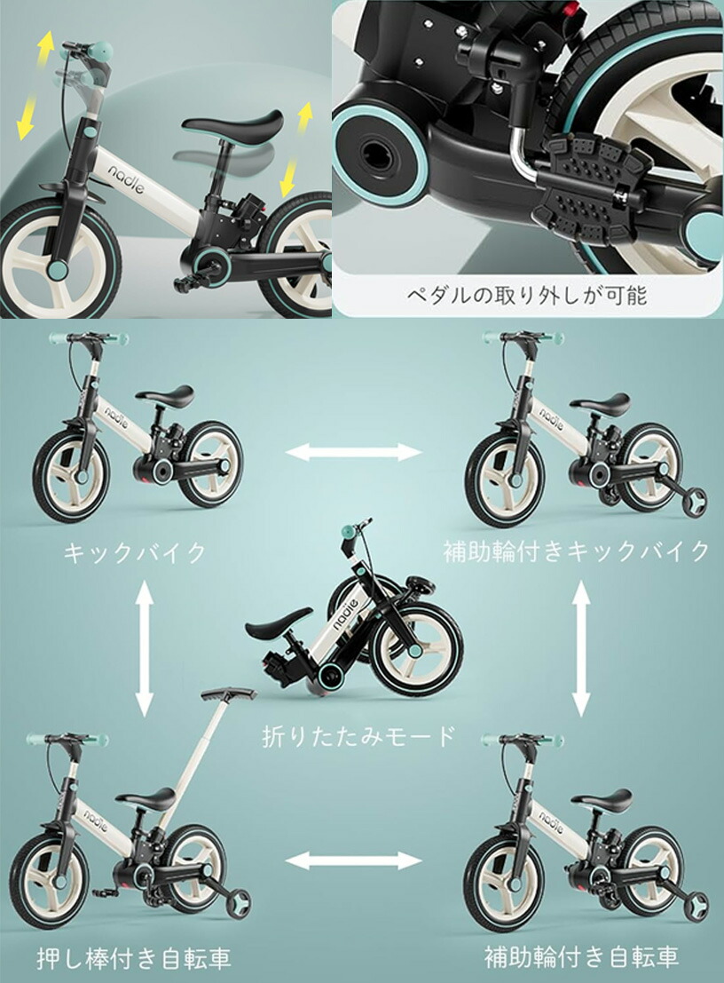 楽天市場】プッシュバー搭載12インチ補助輪付き子供用自転車おしゃれ
