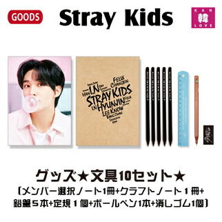 楽天市場】[おまけ付き] Stray Kids グッズ 文具10セット ノート2冊+