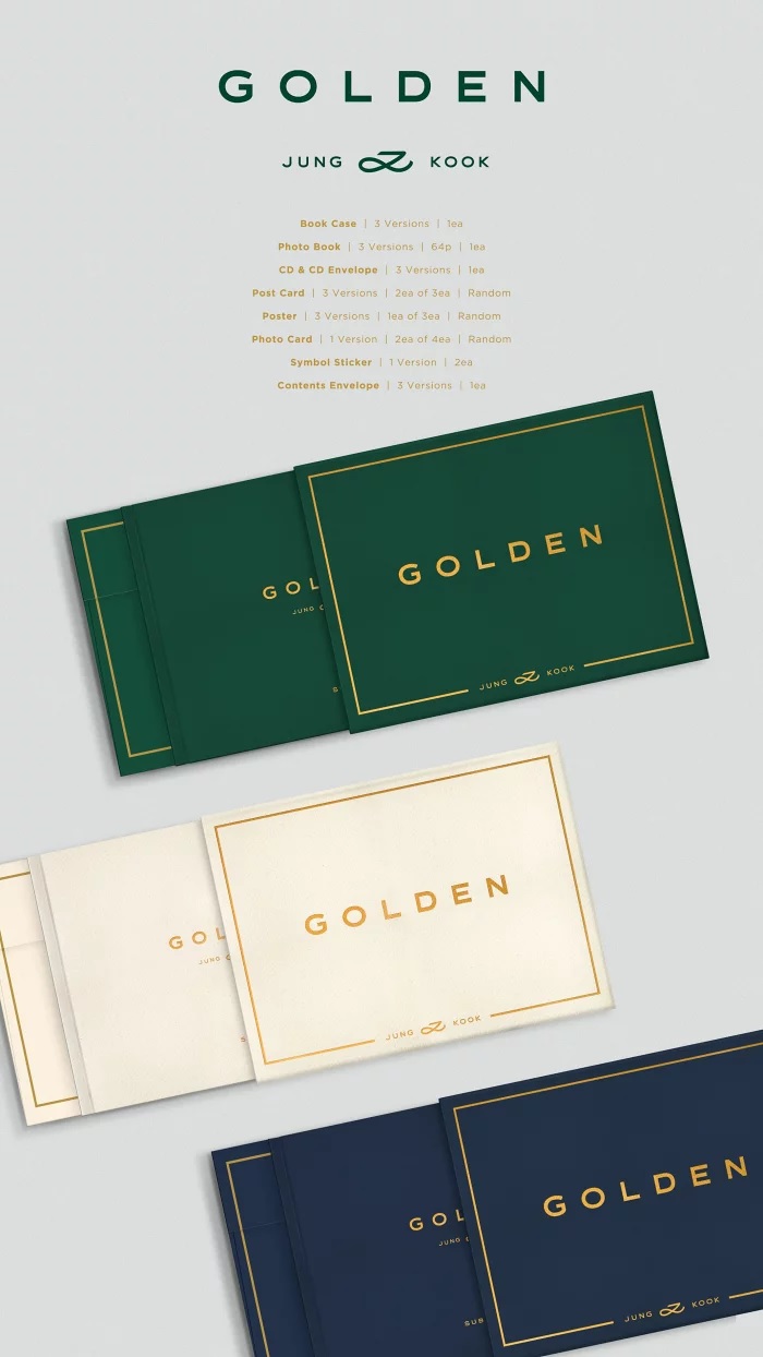 楽天市場】【おまけ15枚付き】JUNGKOOK 1st [GOLDEN] 3SET+Weverse