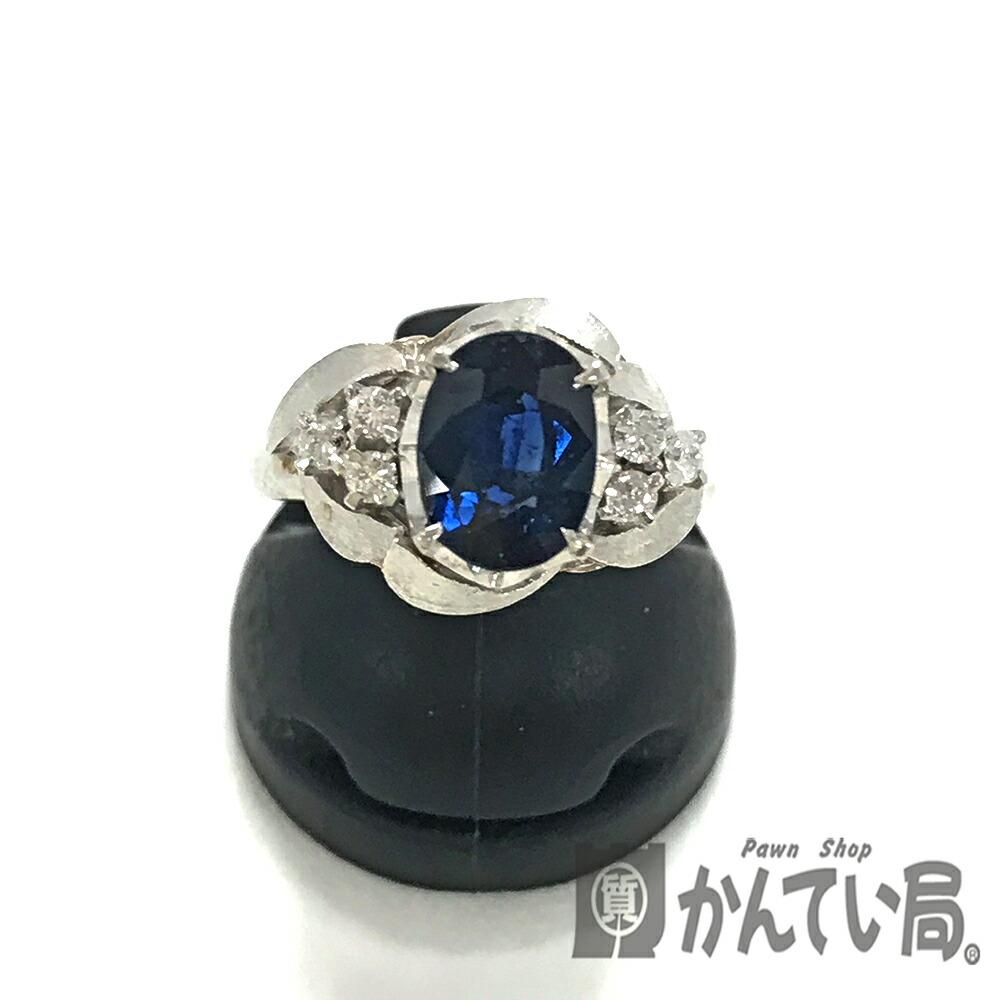 楽天市場】U【中古】【Pt850】 サファイアリング Pt850 約9号