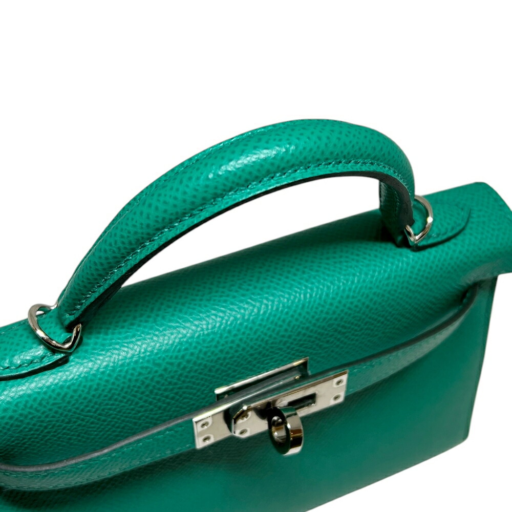 楽天市場】HERMES【エルメス】ミニケリー2 ヴォーエプソン グリーン