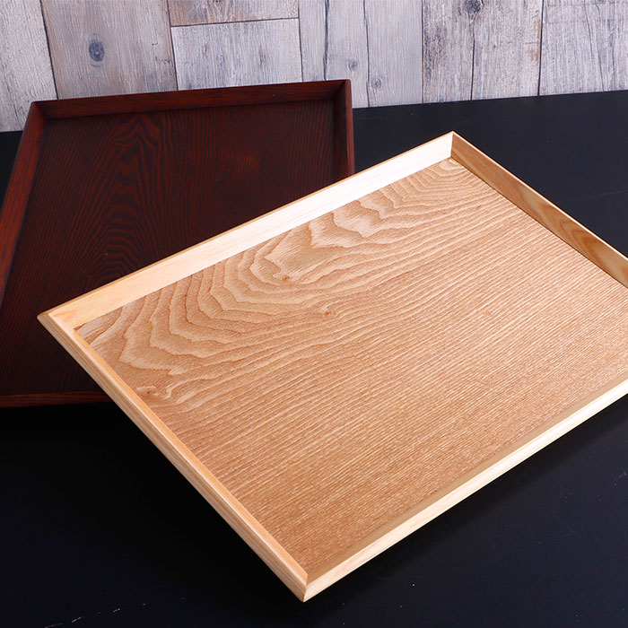 楽天市場】10枚セット 木製トレーお盆 超特大 45×33cm 茶 白木 全2種