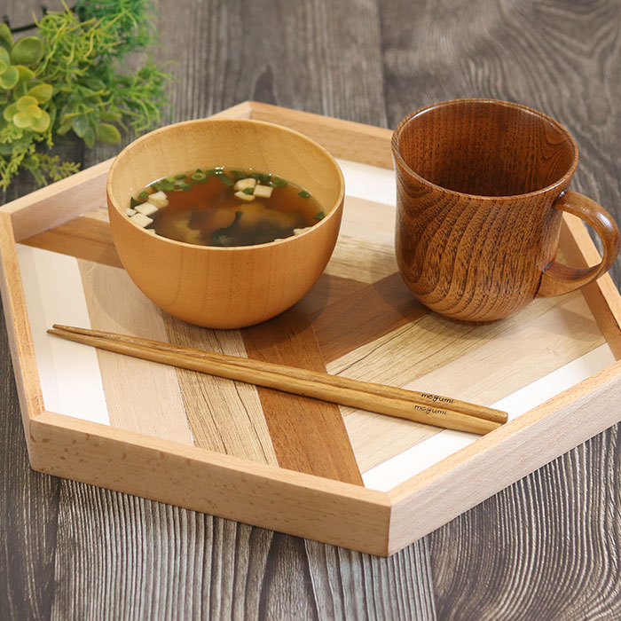 楽天市場】お盆 トレー 木製 寄木トレー ヘキサゴン 木 盆 トレイ 業務