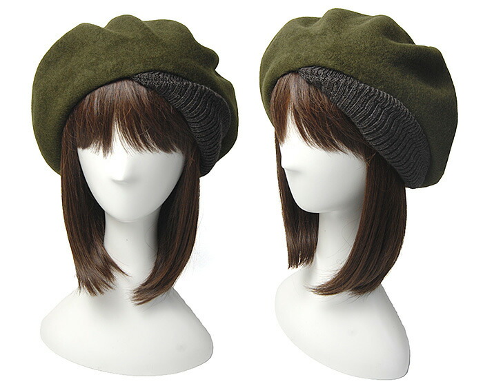 楽天市場】帽子 chisaki(チサキ) ウールフエルトベレー Puka ベレー帽