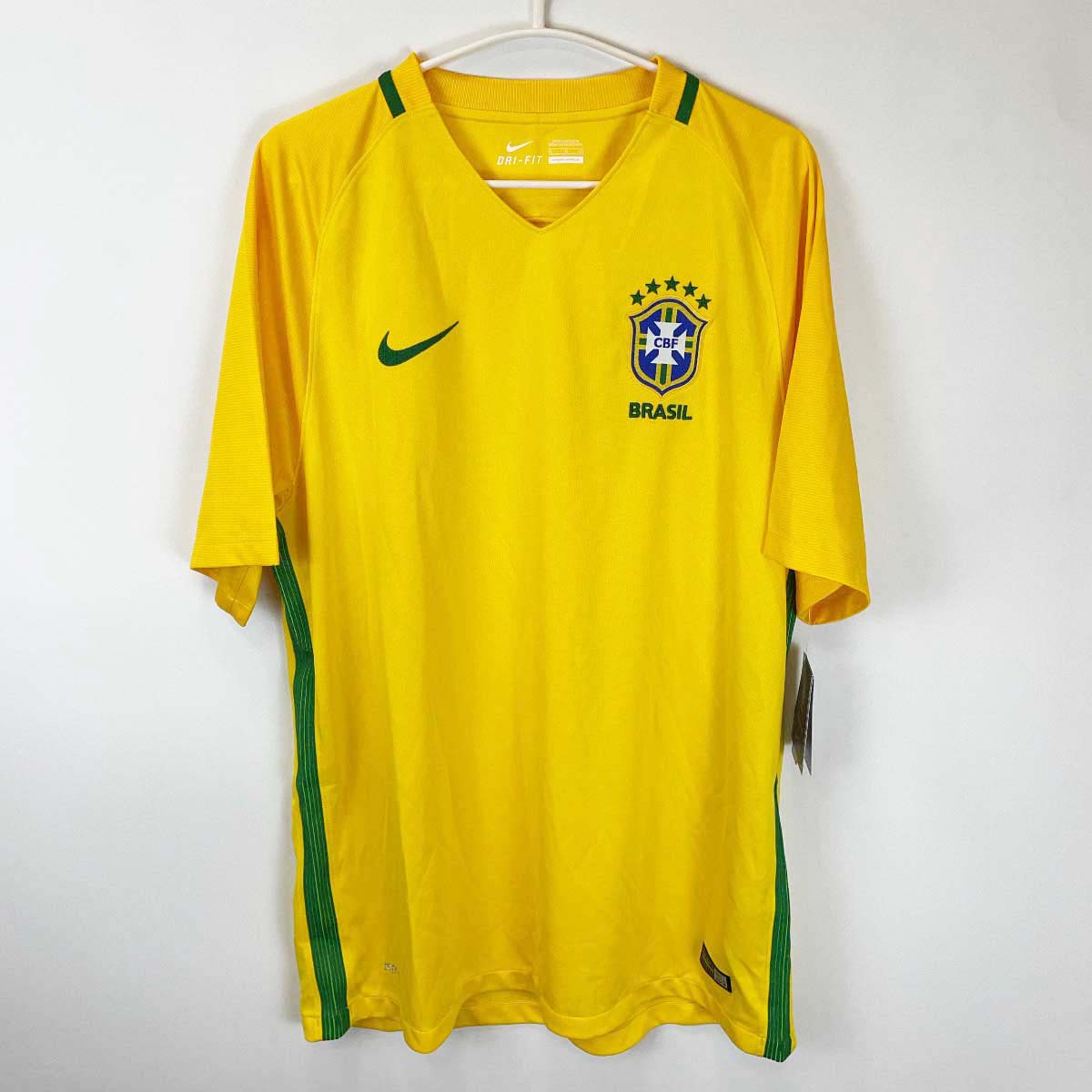 貴重❗️ブラジル代表 NIKE・革ジャン（袖部分）・ブラック・Lサイズ